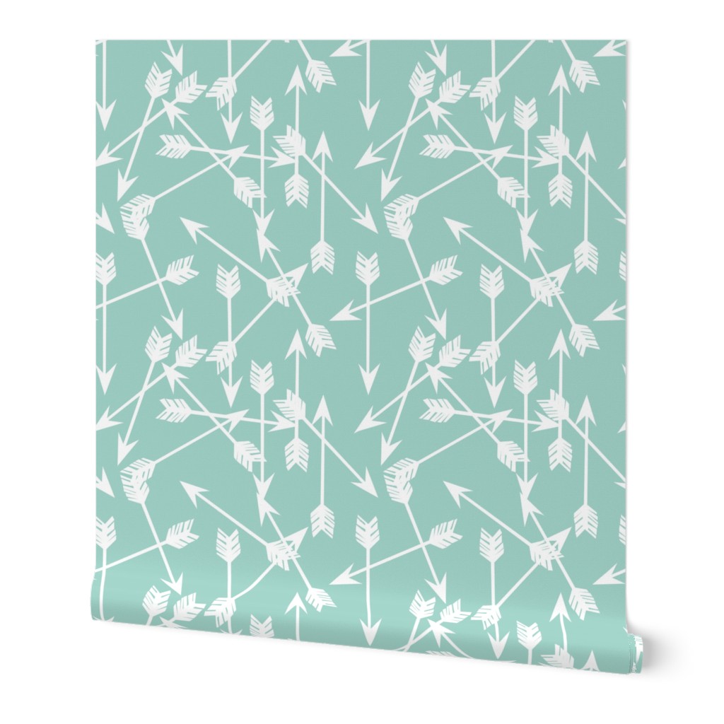 arrows scattered // mint pastel southwest baby nursery