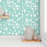 arrows scattered // mint pastel southwest baby nursery