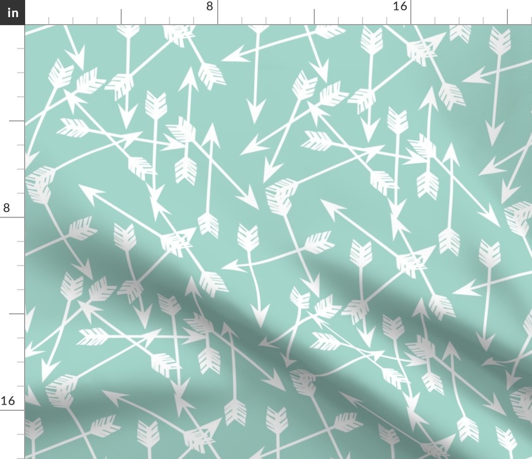 arrows scattered // mint pastel southwest baby nursery