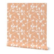 arrows scattered // peach pastel arrows for little girls prints