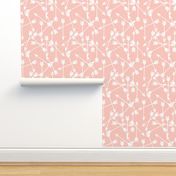 arrows scattered // pale pink pastel pink baby nursery arrows print