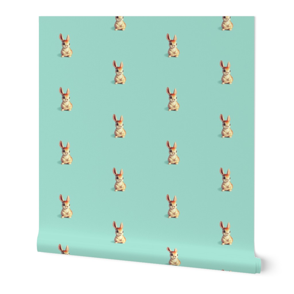 Easter Bunny on Aqua