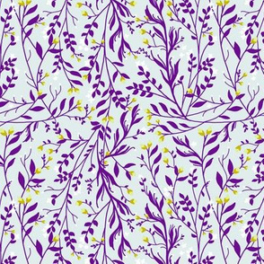 Regency Floral Vine Purple Vine Lime Blossom
