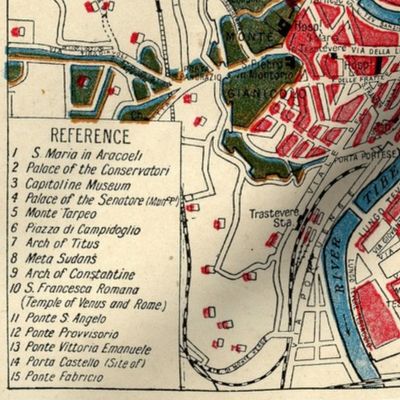 Vintage Map of Rome