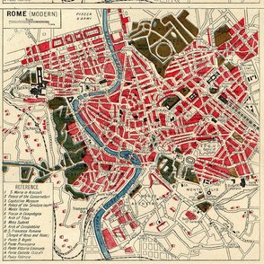 Vintage Map of Rome