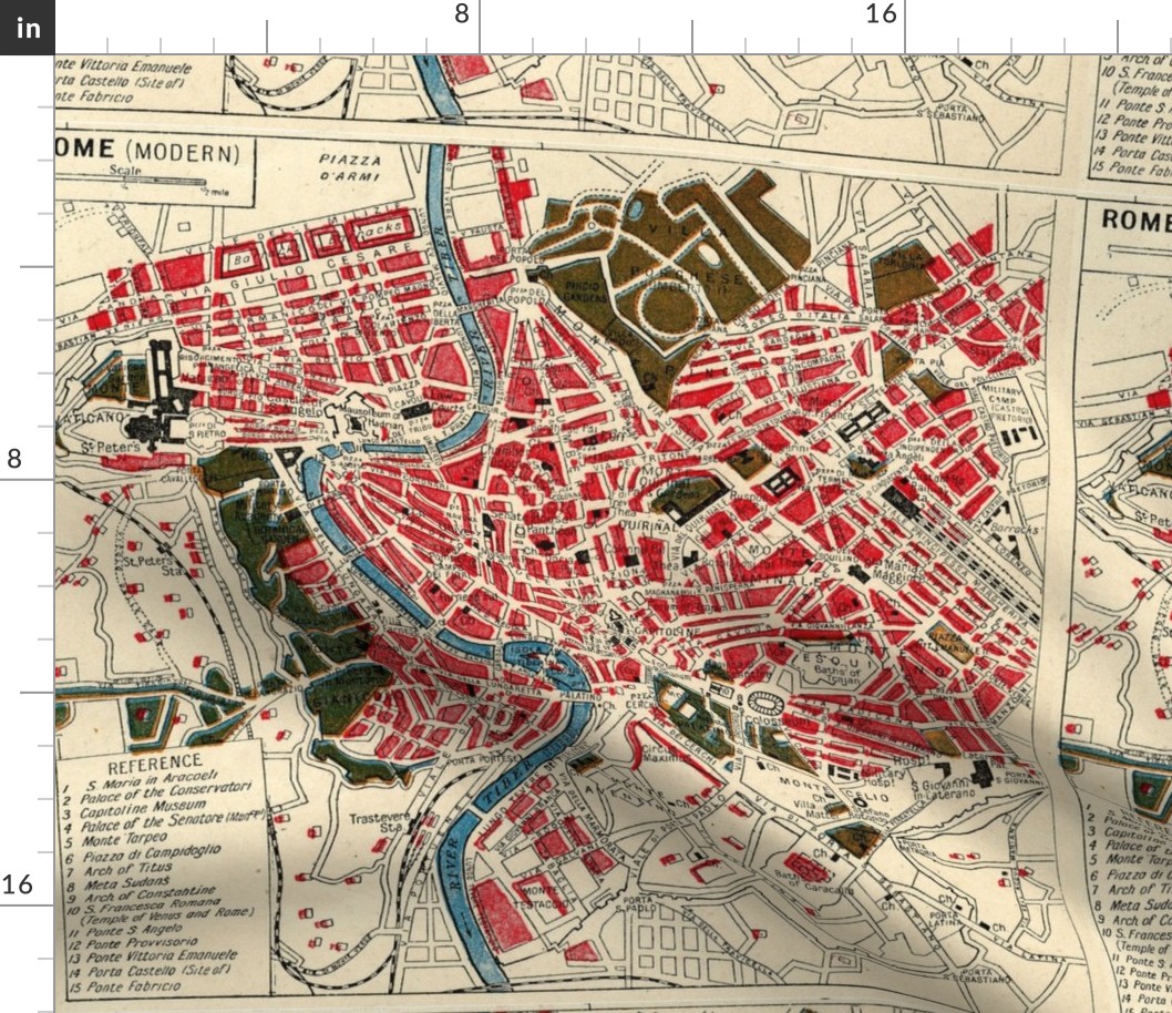 Vintage Map of Rome