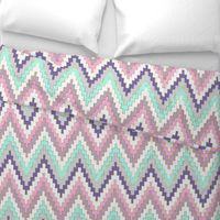 Luxe Chevron in Violet and Aqua