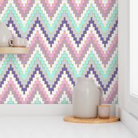 Luxe Chevron in Violet and Aqua