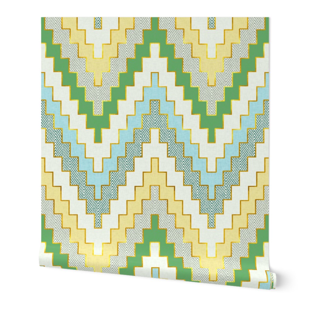 Luxe Chevron in Spring Lawn