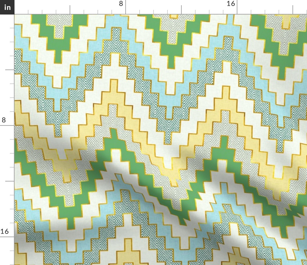 Luxe Chevron in Spring Lawn