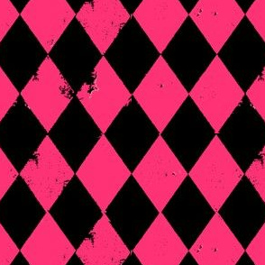 Black and Pink Harlequin Diamond