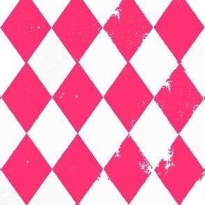 Pink and White Rustic Harlequin (2.67 inch Diamonds)