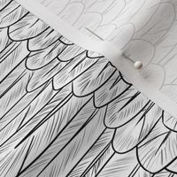Black and White Feather Mantle