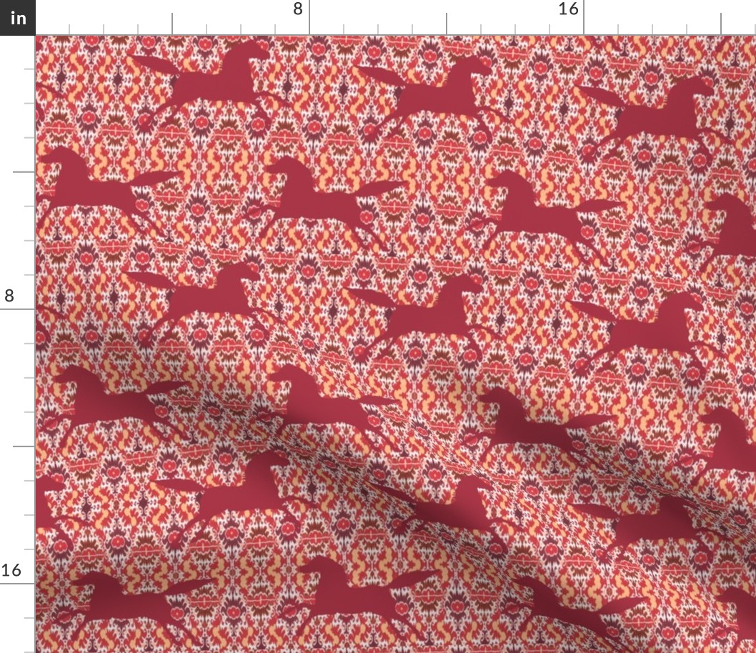 The Red Ikat Horse