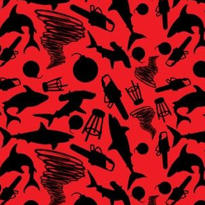 Sharks and Tornados Black and Red