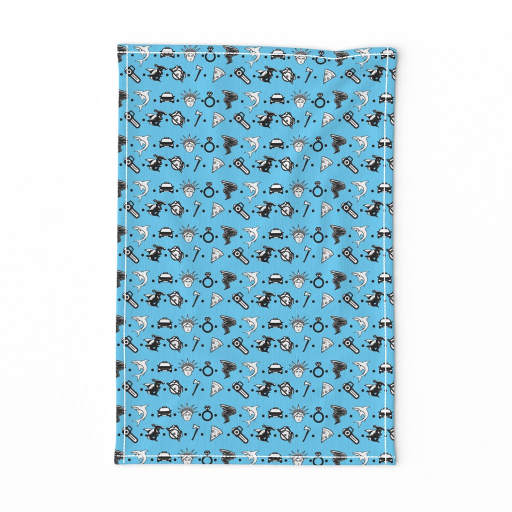 Sharks and Tornados Polka Dot Light Blue