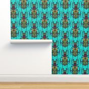 flower beetle turquoise