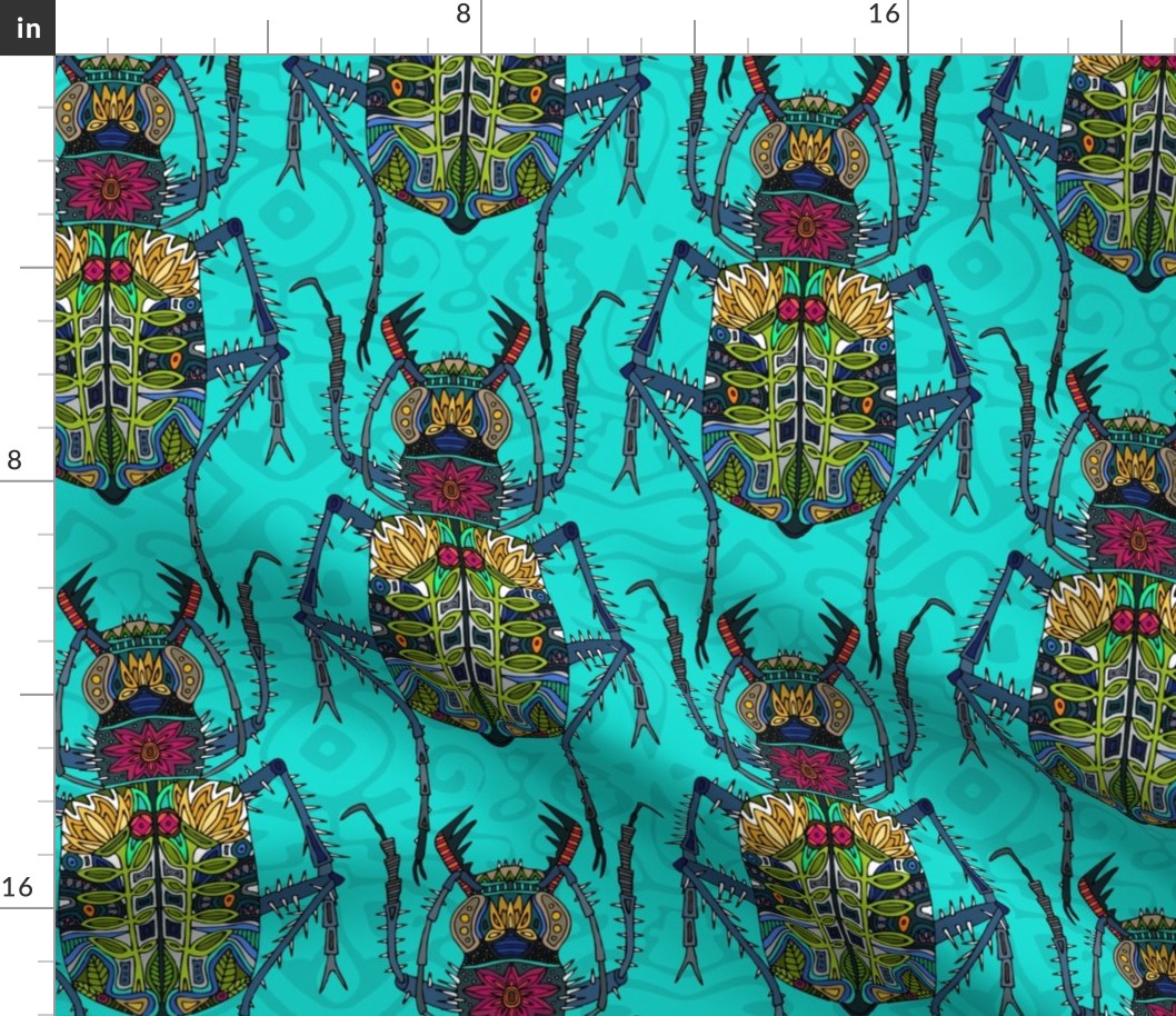 flower beetle turquoise