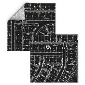 Neighborhood Plat Map in Black