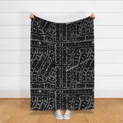 Neighborhood Plat Map in Black