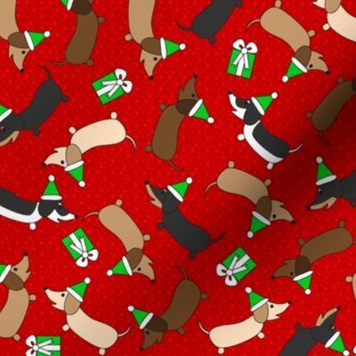 Merry Dachshunds (Red)