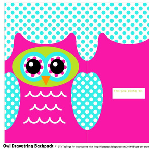 Owl Drawstring Backpack