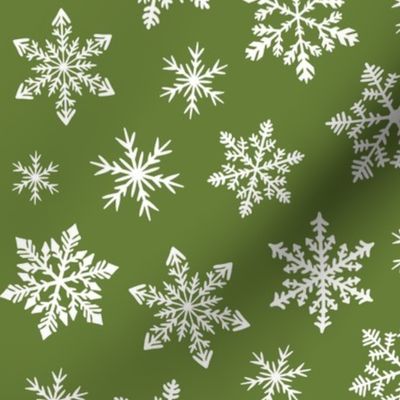 snowflakes - bright green