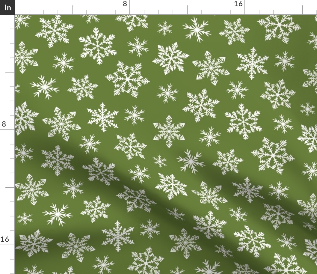 snowflakes - bright green