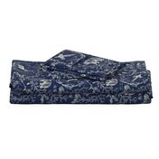 Winter Toile (navy solid/burlap) LRG