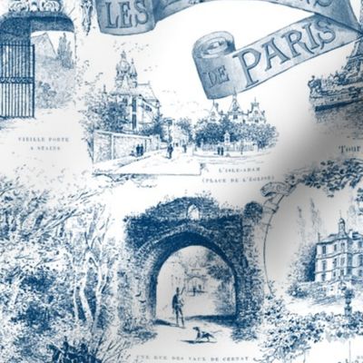 Les Environs de Paris ~ Toile de Jouy ~ Blue and White