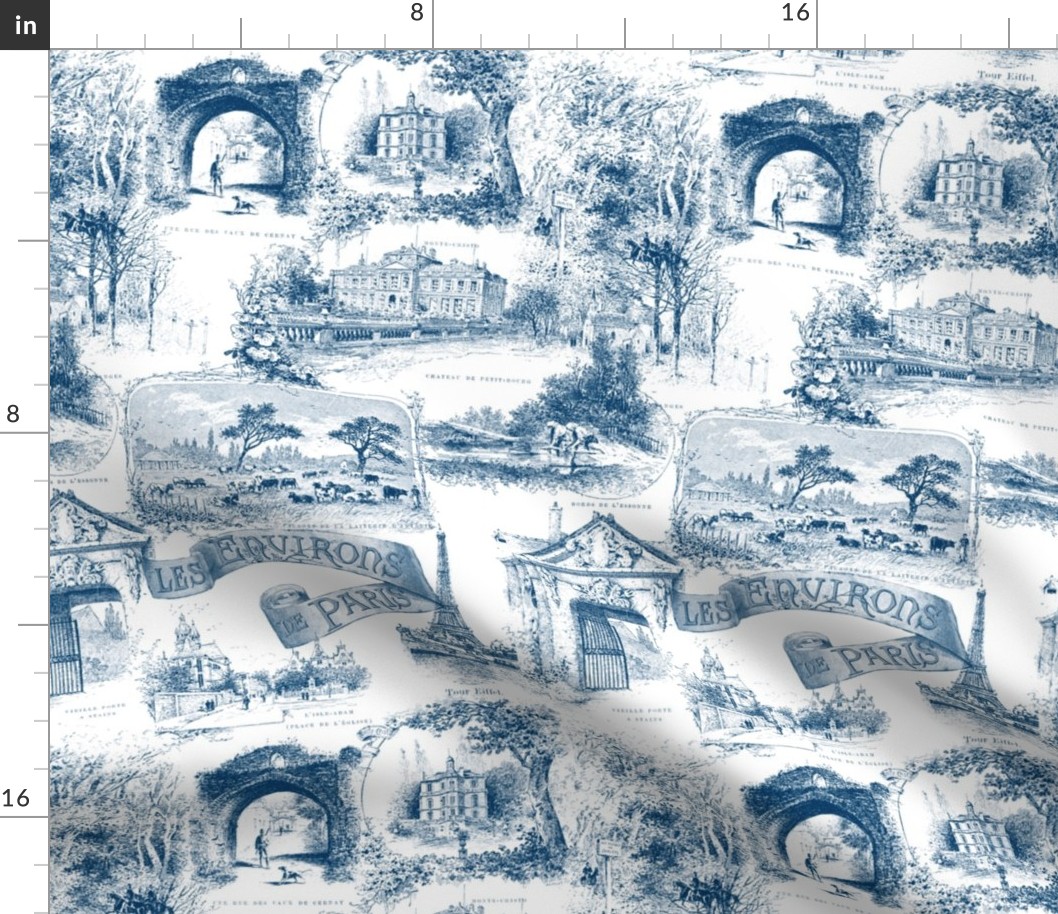 Les Environs de Paris ~ Toile de Jouy ~ Blue and White