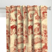 Les Environs de Paris ~ Toile de Jouy ~ Turkey Red on Trianon Cream
