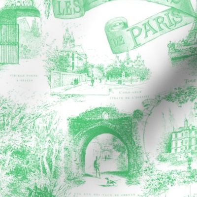 Les Environs de Paris ~ Toile de Jouy ~ Paris Green