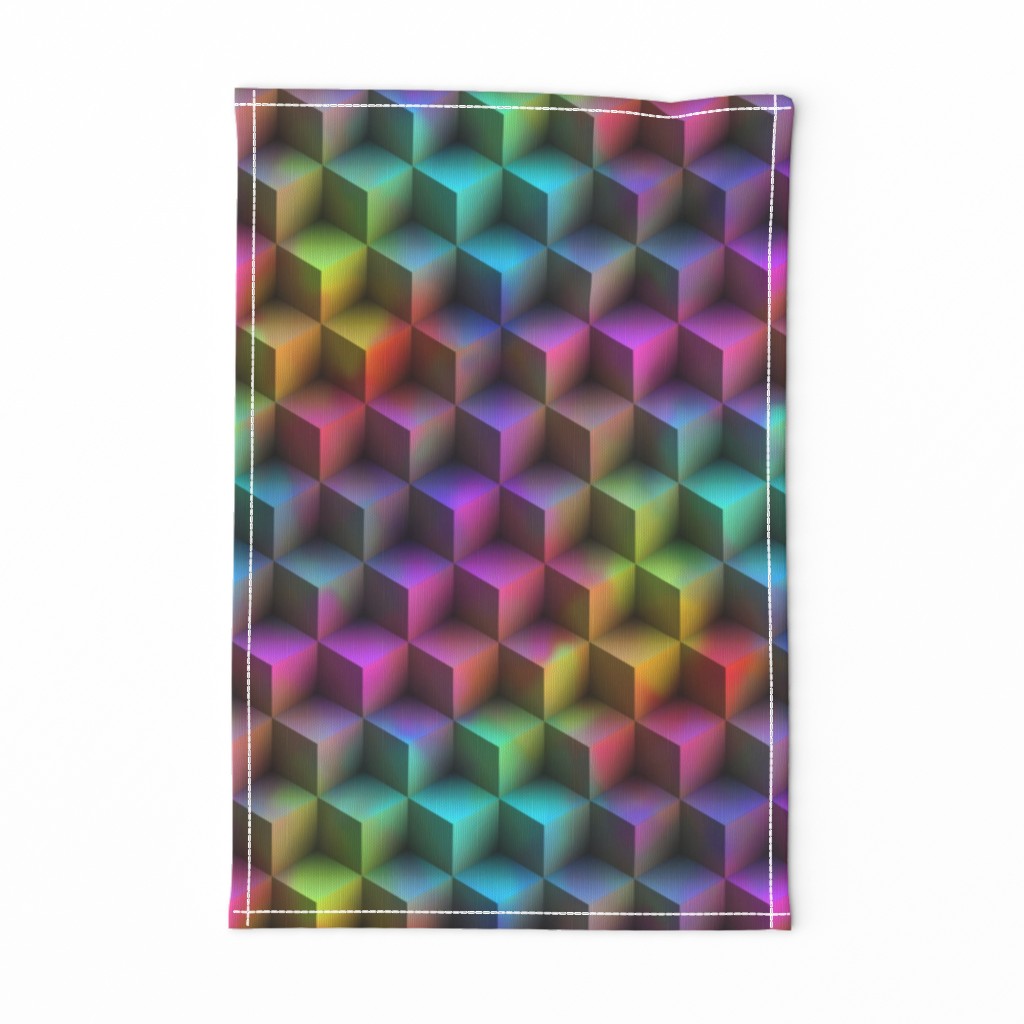 3D Squares ~ Rainbow