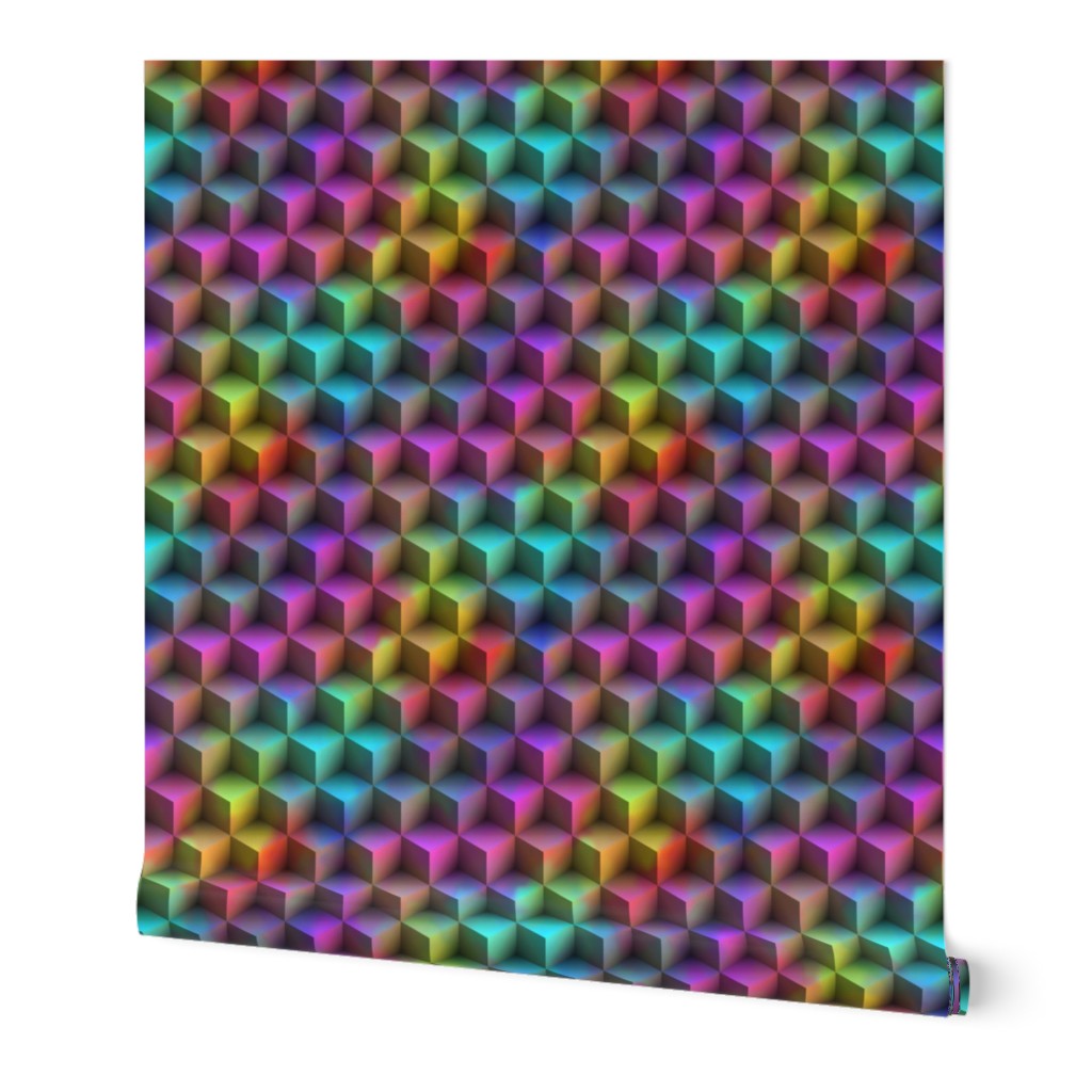 3D Squares ~ Rainbow