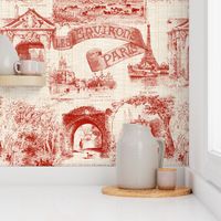 Les Environs de Paris ~ Toile de Jouy ~ Turkey Red ~ Linen Luxe