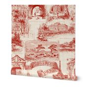 Les Environs de Paris ~ Toile de Jouy ~ Turkey Red ~ Linen Luxe