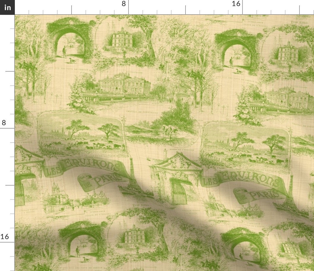 Les Environs de Paris ~ Toile de Jouy ~ Bracken on Trianon Cream ~ Linen Luxe
