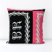 B R Monogram Pillows