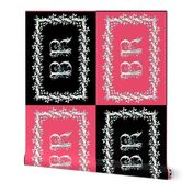 B R Monogram Pillows