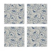 Winter  Woodland Toile (navy) MED 