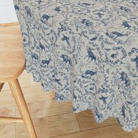 Winter  Woodland Toile (navy) MED 