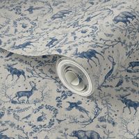 Winter  Woodland Toile (navy) MED 