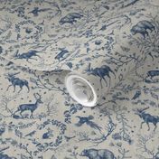Winter  Woodland Toile (navy) MED 