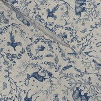 Winter  Woodland Toile (navy) MED 