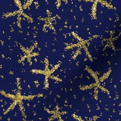 (NOW LARGER) Sparkly stars on navy blue by Su_G_©SuSchaefer