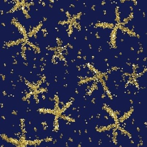 (NOW LARGER) Sparkly stars on navy blue by Su_G_©SuSchaefer