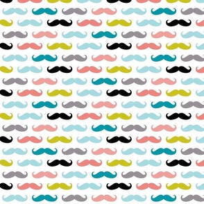 mustache colorful