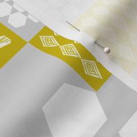 Bees Block - Grey Background by Andrea Lauren