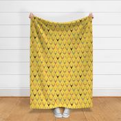 retro deer head yellow